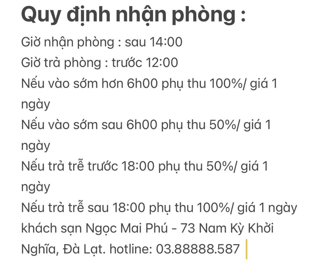 Ngoc Mai Phu Hotel Dalat Экстерьер фото